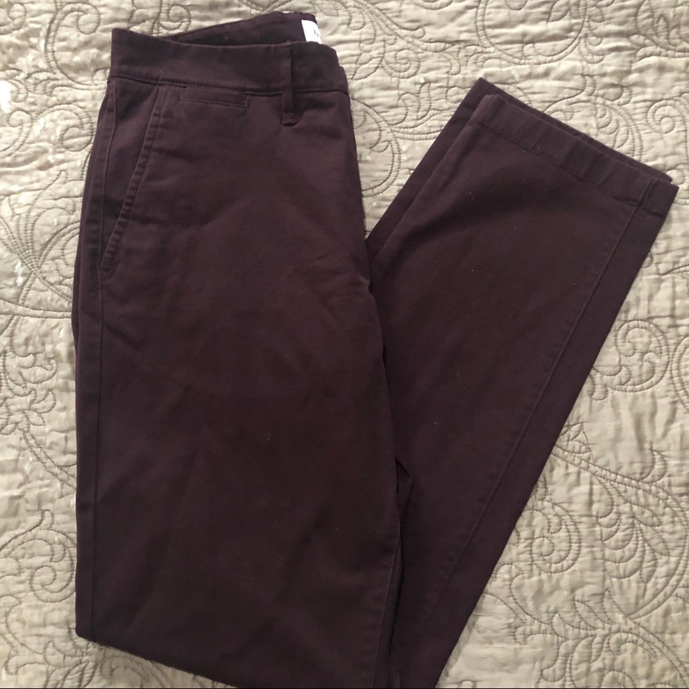 Burgundy men’s skinny cotton/spandex pants